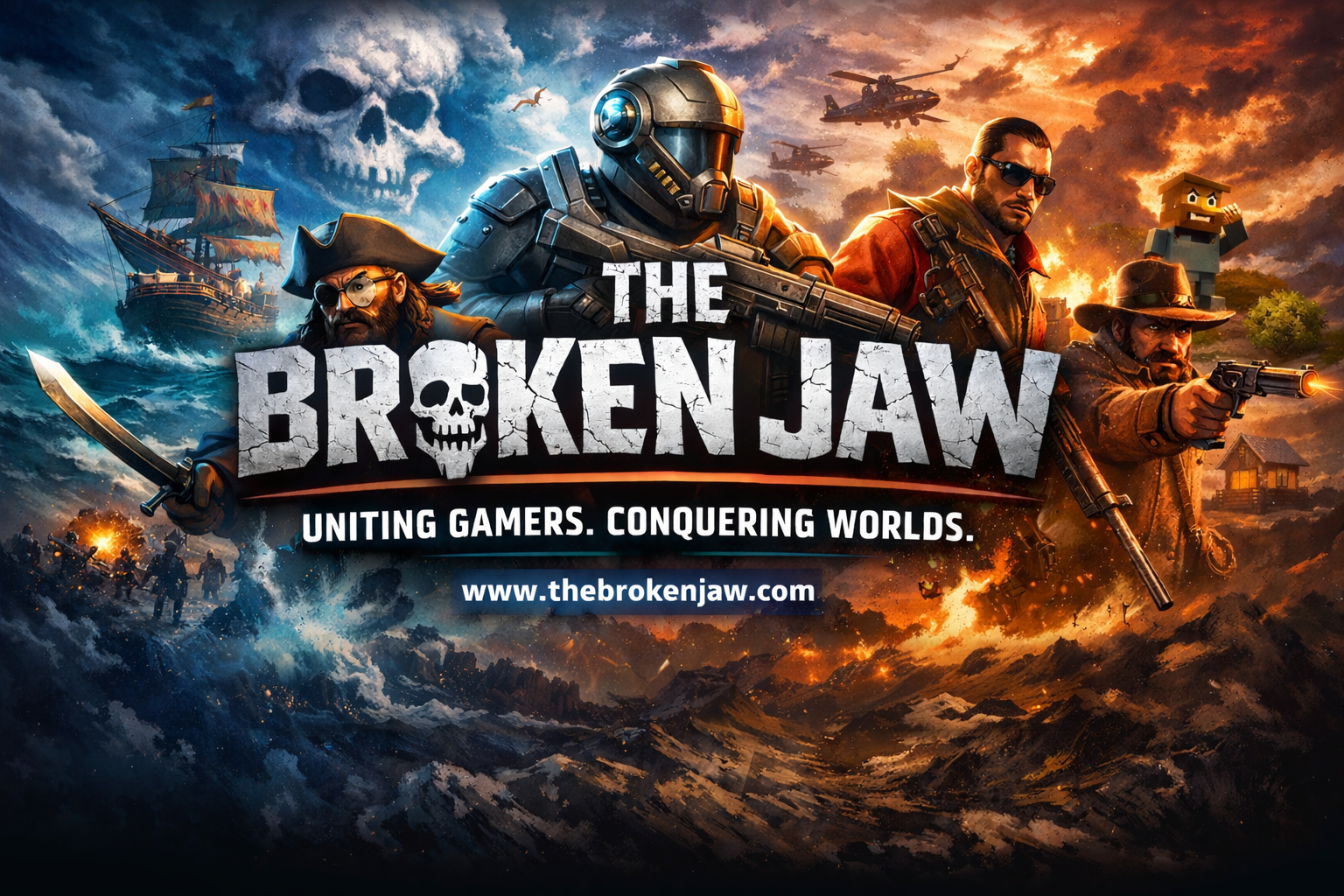 The Broken Jaw gaming community banner